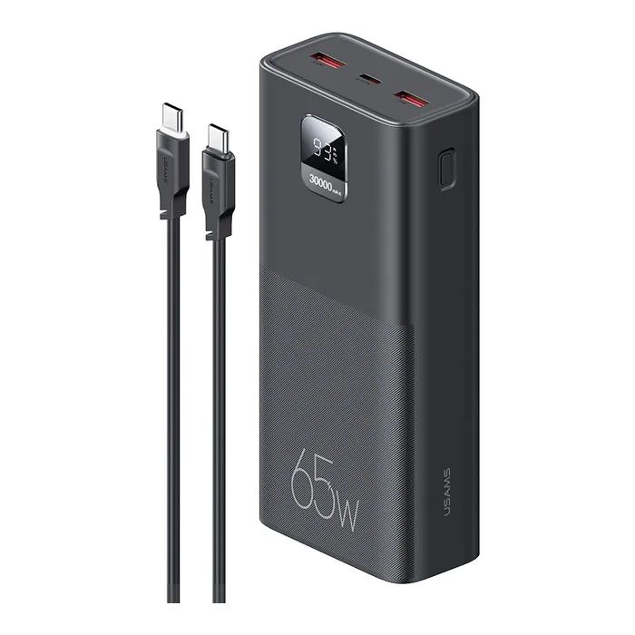 Батарея універсальна Usams PB68 30000mAh PD/3.0/65W, QC/3.0, Black (ATXLOGTC01) зображення 5