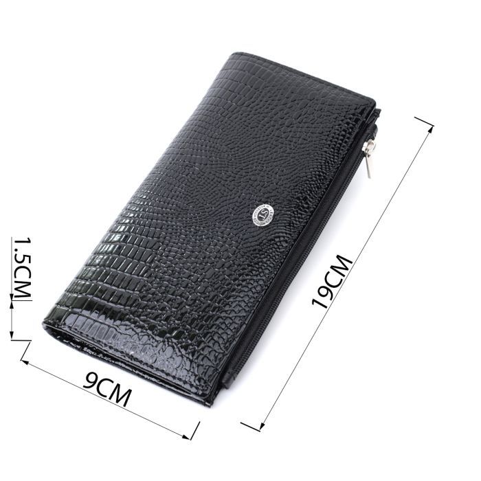 Гаманець ST Leather З натуральної шкіри Чорний (22716) зображення 3