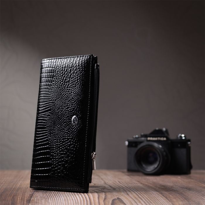 Гаманець ST Leather З натуральної шкіри Чорний (22716) зображення 9