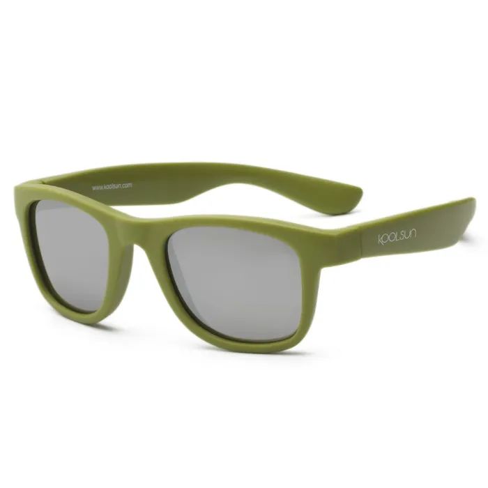 Детские солнцезащитные очки Koolsun Wave, 3-10 років хакі (KS-WAOB003)