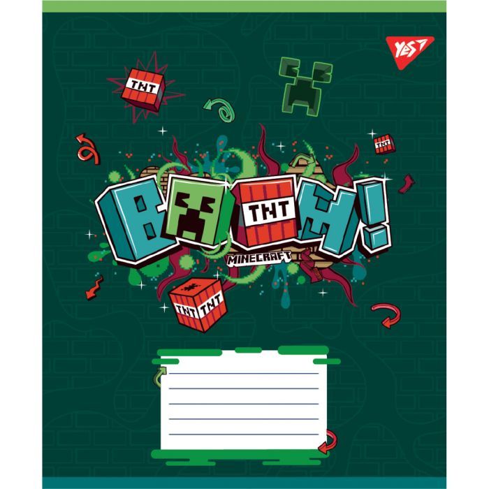 Тетрадь Yes Minecraft Heroes А5 18 листов клетка (767579) изображение 3