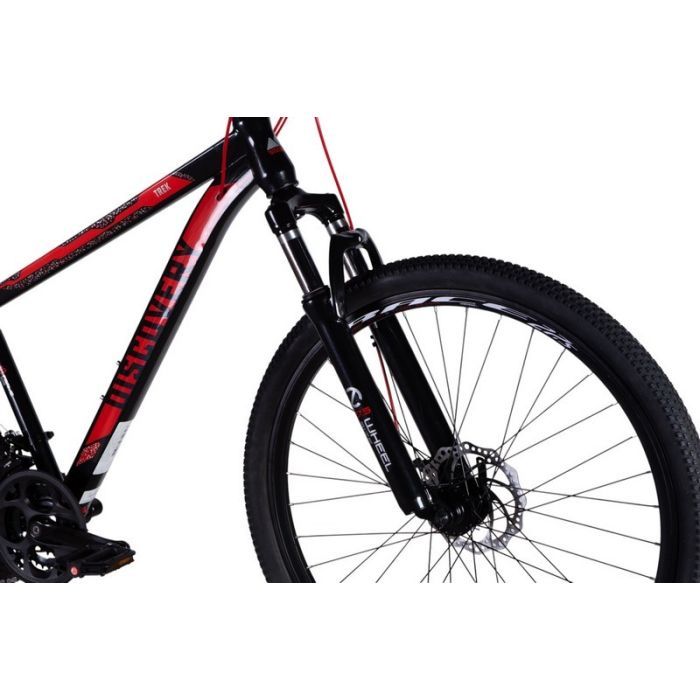 Велосипед Discovery 27.5" TREK DD рама-16" ST 2025 чорно-червоний (OPS-SP-27.5-044) изображение 3