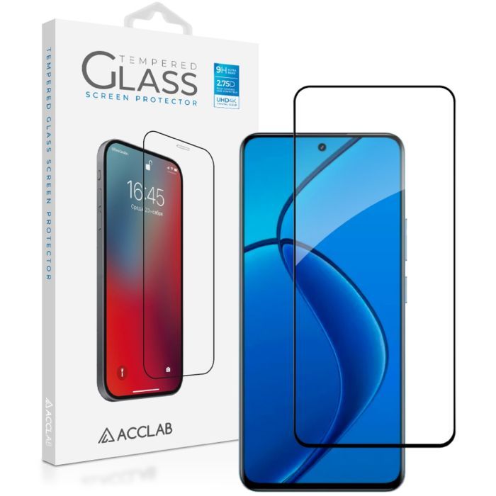 Стекло защитное ACCLAB Full Glue Realme 12 4G Black (1283126598869)