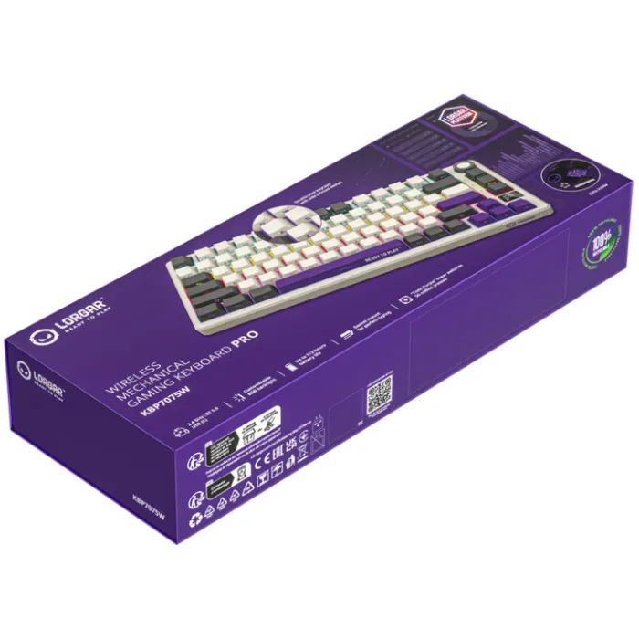 Клавіатура Lorgar KBP7075W Pro RGB Wireless/Bluetooth/USB UA Beige (LRG-KBP7075W-RT-US) зображення 9
