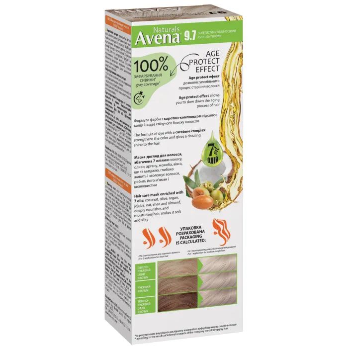 Краска для волос Acme Color Avena Naturals Стойкая 7.1 - Cold Blonde Brown (4823115503121) изображение 2