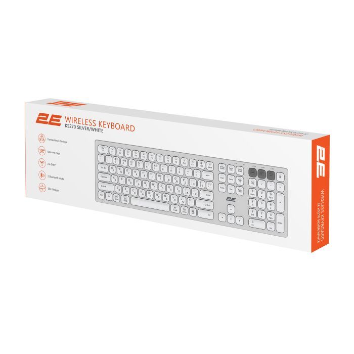 Клавиатура 2E KS270 109key Wireless UA Grey/Black (2E-KS270WBGR_UA) изображение 9