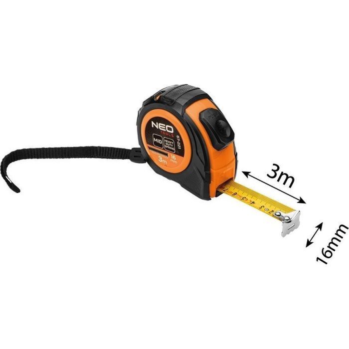 Рулетка Neo Tools 5мx16мм, с фиксатором сматывания (67-221) изображение 5