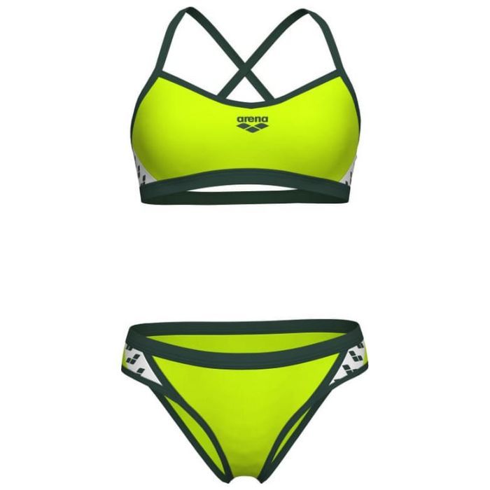 Купальник Arena Icons Bikini Cross Back Solid 005037-660 Салатовий 40 (3468337529255) изображение 6