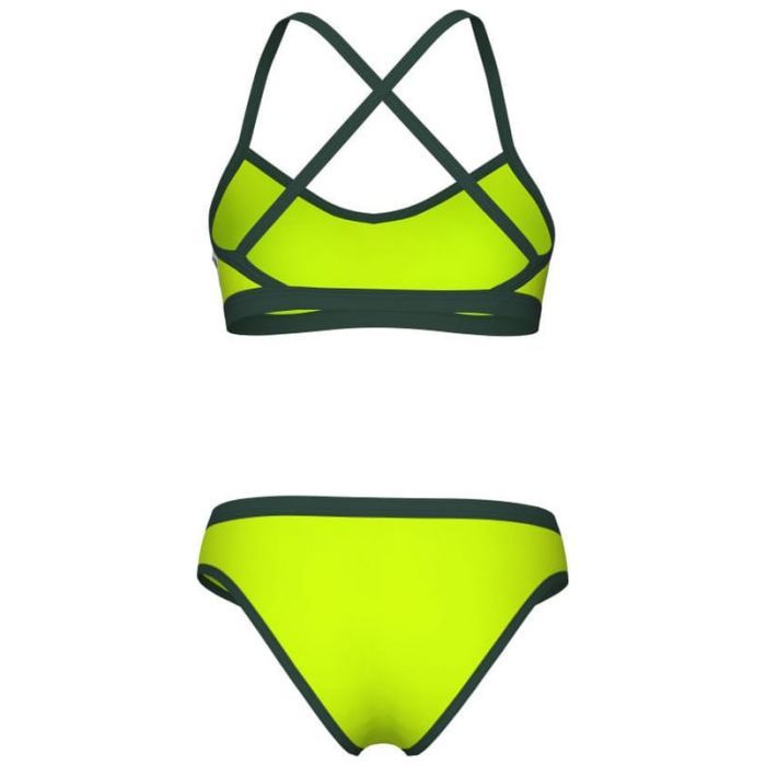 Купальник Arena Icons Bikini Cross Back Solid 005037-660 Салатовий 40 (3468337529255) изображение 8