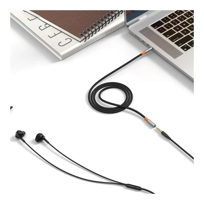 Переходник USB-C to 2x3.5mm F 1.0m NB-R269B black XO (NB-R269B.black) изображение 5