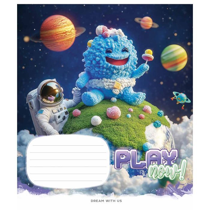Зошит Школярик Play now 12 аркушів коса лінія (012-3556C) зображення 2