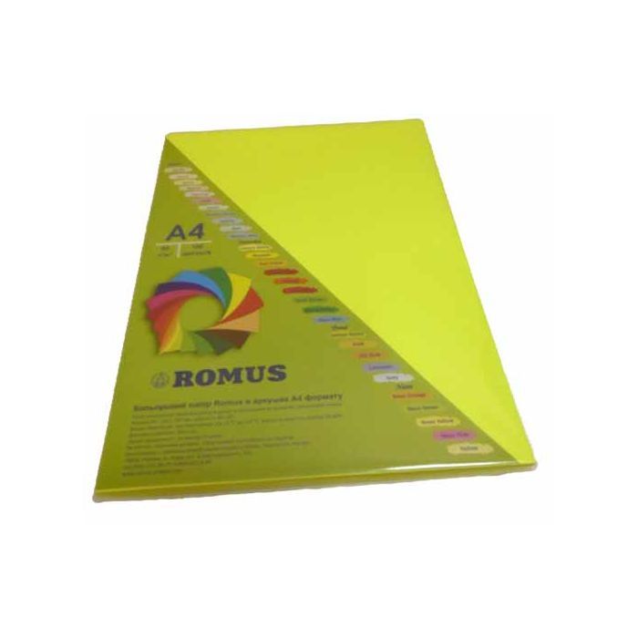 Бумага Romus A4 80 г/м2 100c, yellow neon (R50713)