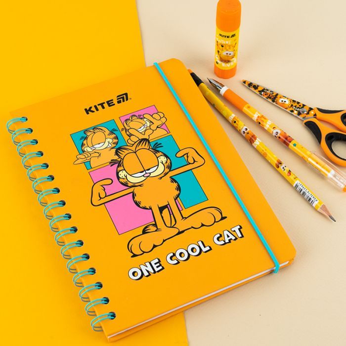 Блокнот Kite на спирали A5 Garfield , 80 листов, клетка (GF25-190) изображение 4