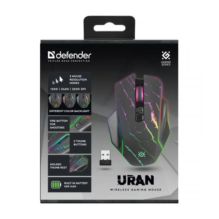 Мышка Defender Uran GM503 Wireless Black (52503) изображение 6