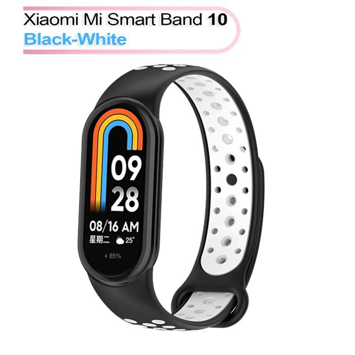 Ремінець до фітнес браслета BeCover Vents Style для Xiaomi Mi Smart Band 10 Black-Green (713629)