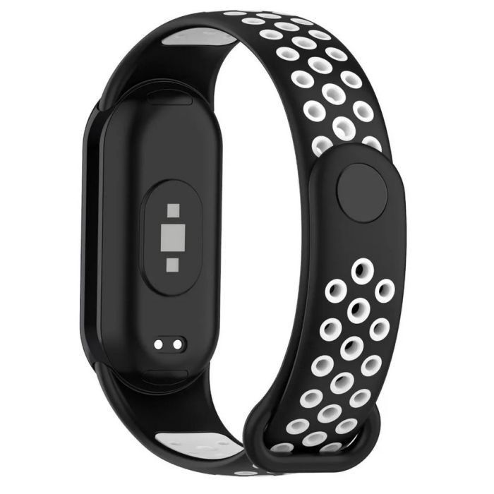 Ремінець до фітнес браслета BeCover Vents Style для Xiaomi Mi Smart Band 10 Black-Green (713629) зображення 3