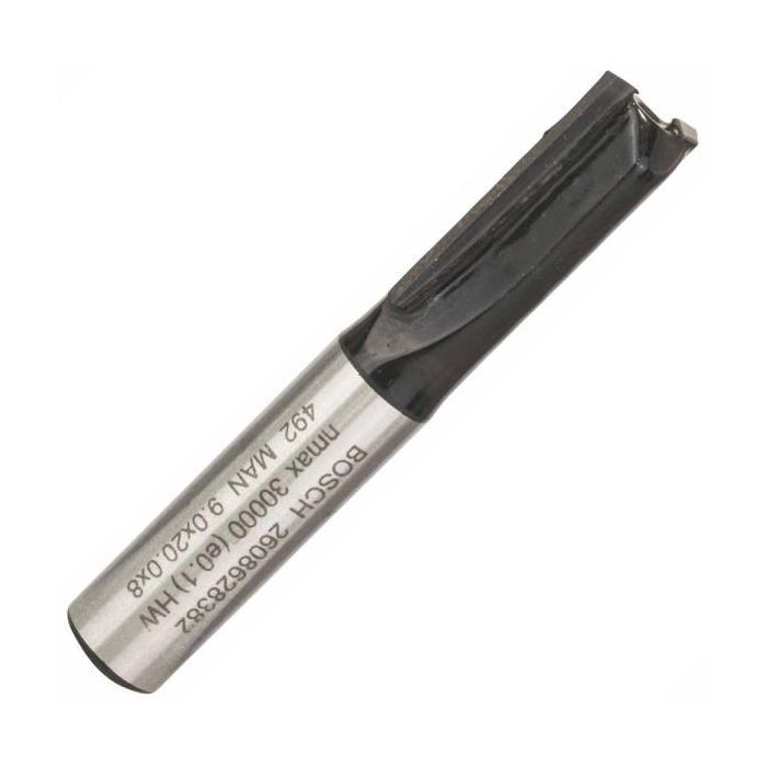 Фреза Bosch Professional пазовая с двумя лезвиями, Std, S8, D9, L20 (2.608.628.382)