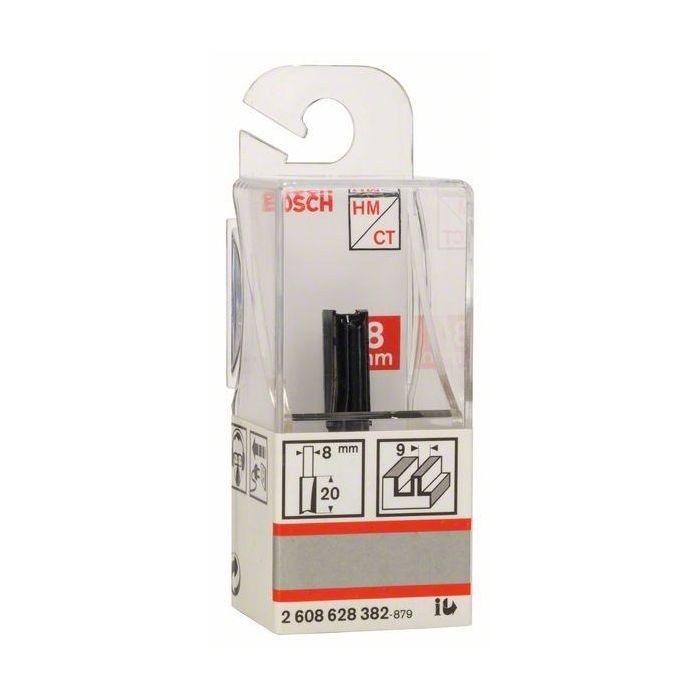Фреза Bosch Professional пазовая с двумя лезвиями, Std, S8, D9, L20 (2.608.628.382) изображение 6