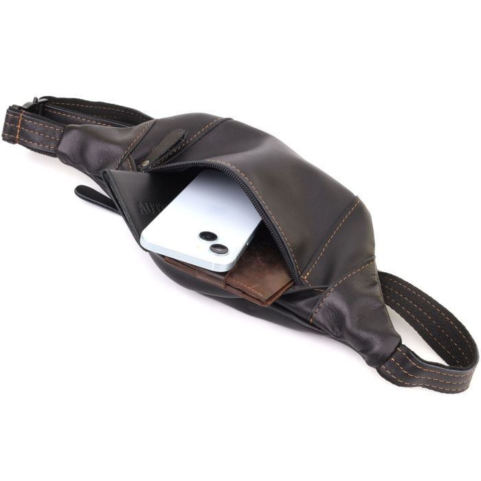 Сумка Shvigel Из натуральной кожи Черная (23125) изображение 7