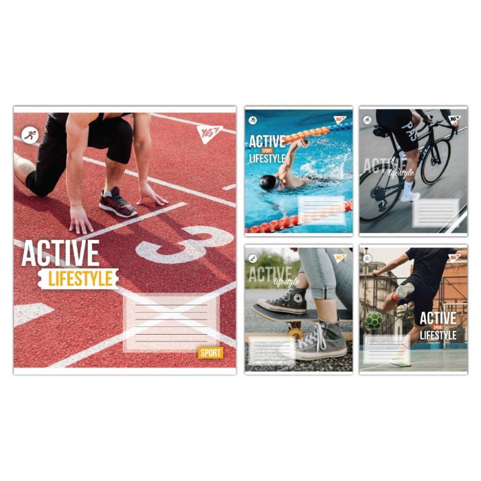Зошит Yes Active lifestyle А5 48 аркушів клітинка (767712)