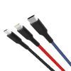 Дата кабель USB 2.0 AM to Lightning + Micro 5P + USB-C 1.2m black XO (XO-NB54-3in1) изображение 2
