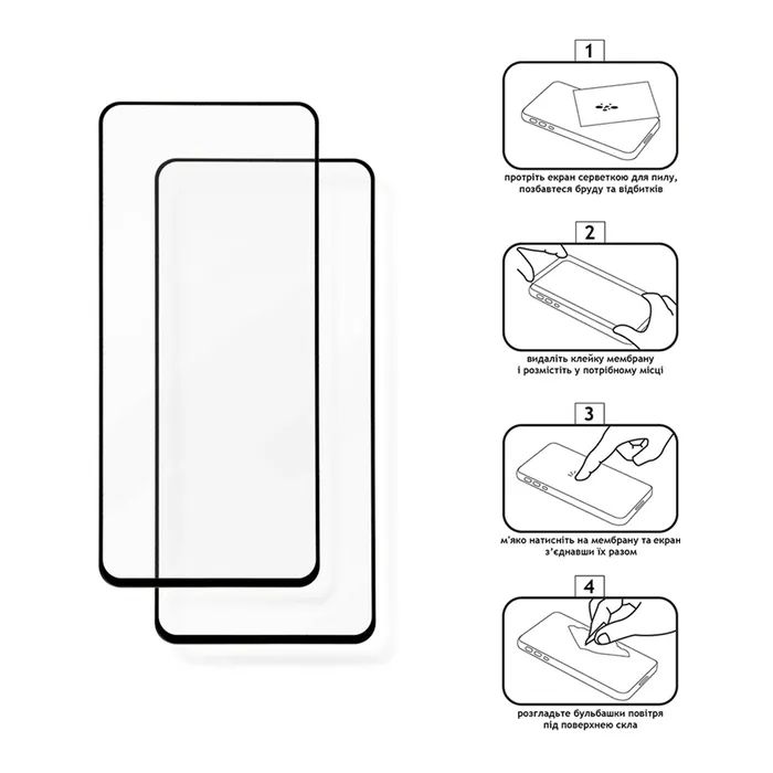 Скло захисне XoKo Full Cover Ultra-Thin Oppo A73 Black 2 pcs (XK-FCU-OP-A73) зображення 3