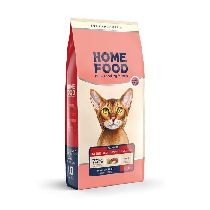 Сухий корм для кішок Home Food Grain-free hypoallergenic Suitable for exotic breeds з качкою та грушею 400 г (4820235020156)