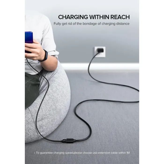 Дата кабель USB 3.0 AM/AF 0.5m US129 black Ugreen (30125) изображение 7