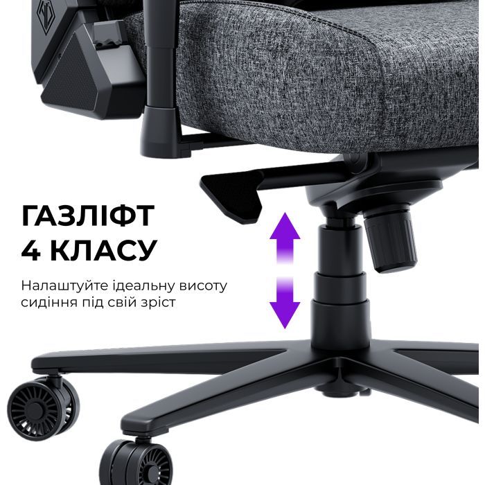 Крісло ігрове AndaSeat Novis Plus Fabric XL Black (AD23YC-XL-01-B-F-B04) зображення 10