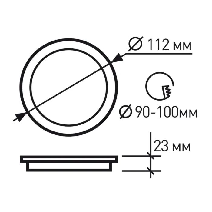 Светильник Eurolamp LED 7W 4000K (LED-DLR-7/4(new)(black)) изображение 2