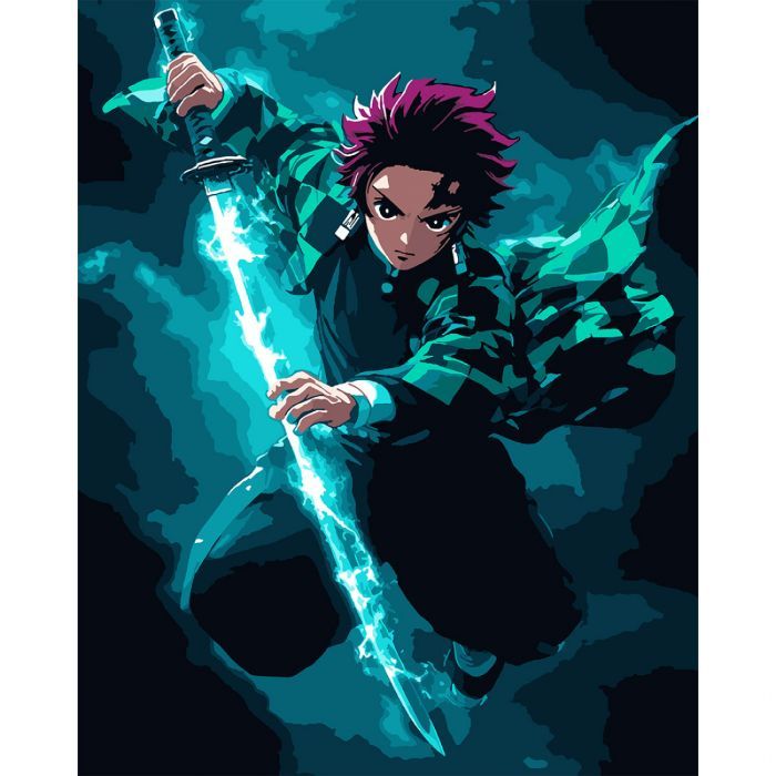 Картина по номерам Santi Demon Slayer Tanjiro Kamado 40х50 см (954418)