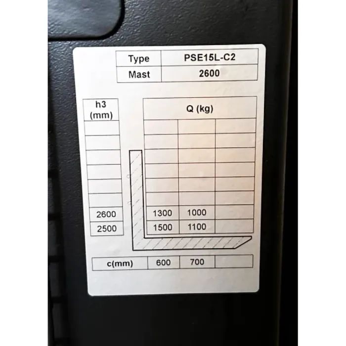 Штабелер GTM электрический самоходный 1,5т/2,6м 24V/75Ah (PSE15L-C2 2600) изображение 7