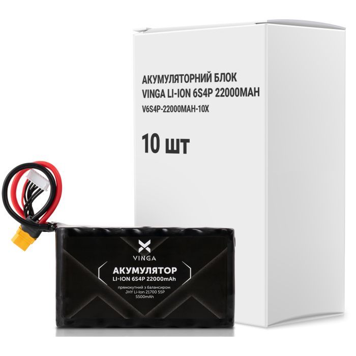 Аккумуляторный блок Vinga Li-Ion 6S4P 22000mAh коробка 10 штук (V6S4P-22000MAH-10X)