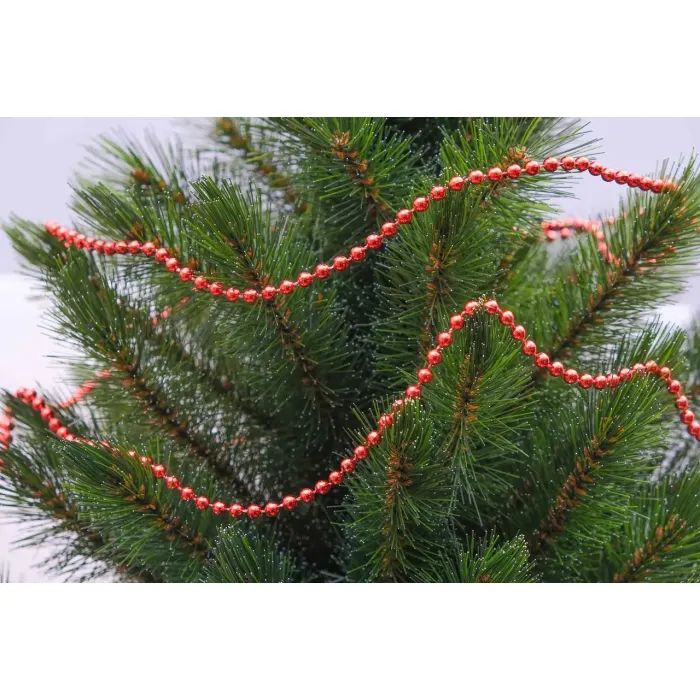 Намисто на ялинку Chomik 2.7 м 6 мм, пластик, червоний (5901292658502_3) зображення 3