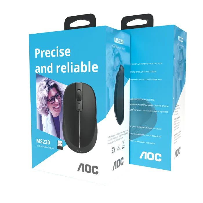Мышка AOC MS220B Wireless Black (MS220B/LA) изображение 11