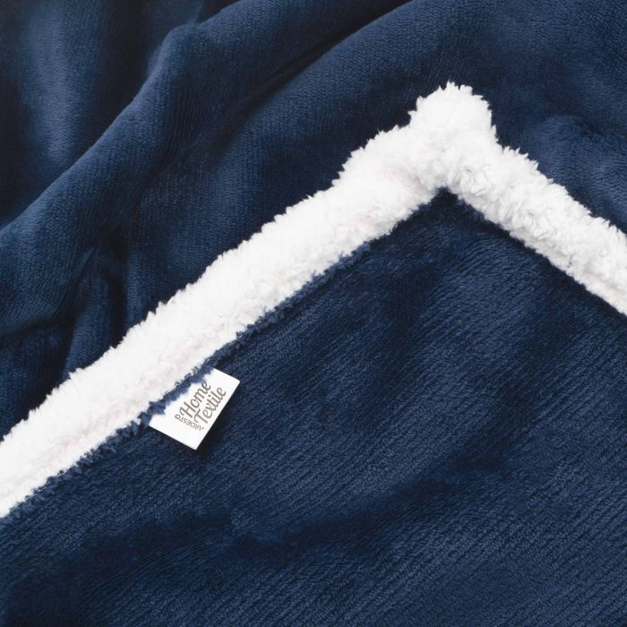 Плед Ardesto Sherpa 100% поліестер, синій темний 160х200 см (ART0204SH) зображення 7