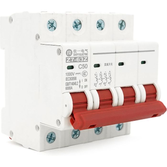 Автоматичний вимикач ZUOYI Z7-63Z 4P C50 DC1000V
