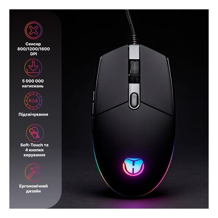 Мишка Hölmer M-02GS USB Black (M-02GS) зображення 12