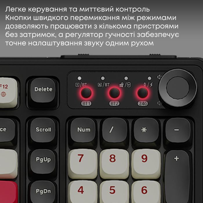 Клавиатура Ajazz AF98 Plus Wireless/Bluetooth/USB UA White/Blue (AF98-PLUS-GB) изображение 11