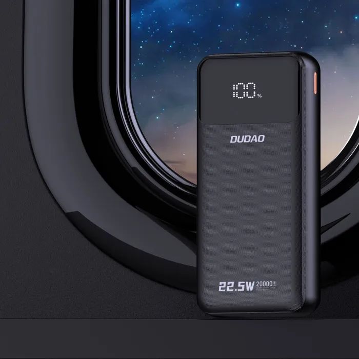 Батарея универсальная Dudao K15Pro 20000mAh PD/22.5W, QC, with built-in cables, Black (6977196682430) изображение 6