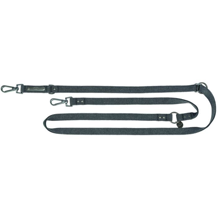Поводок для собак Trixie CityStyle V-Lead хлопок M–L 2 м 20 мм светло-серый (4053032681736)