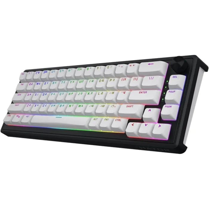 Клавиатура Hator Skyfall 65 Aurum Sterling RGB Wireless/Bluetooth/USB UA Black/White (HTK3160UA) изображение 3