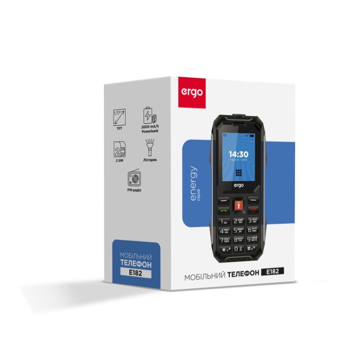 Мобильный телефон Ergo E182 Black изображение 5