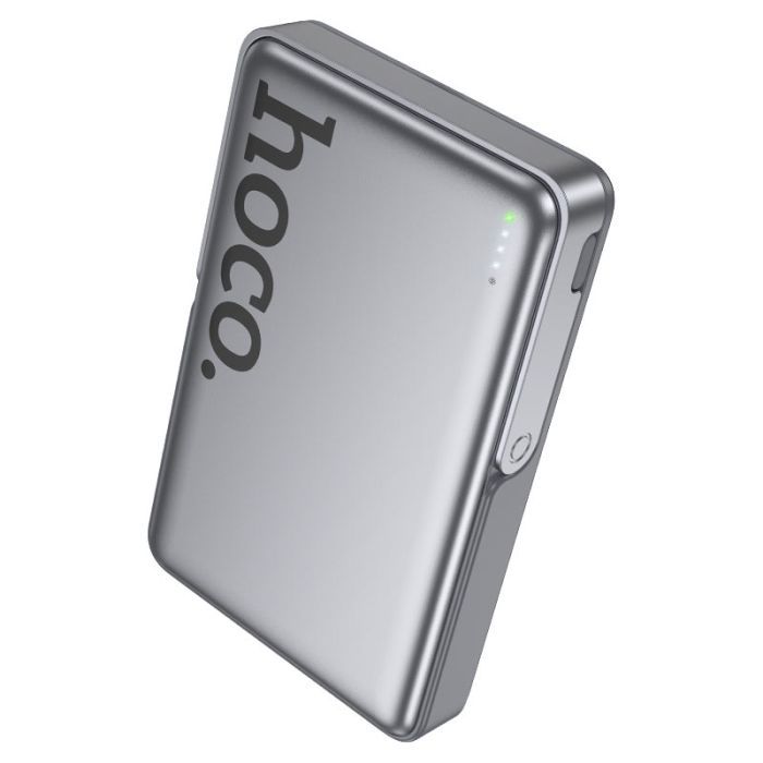 Батарея универсальная HOCO 10000mAh Sunlight PD/20W Magnetic with stand Metal Grey (Q36A / 714987) изображение 4