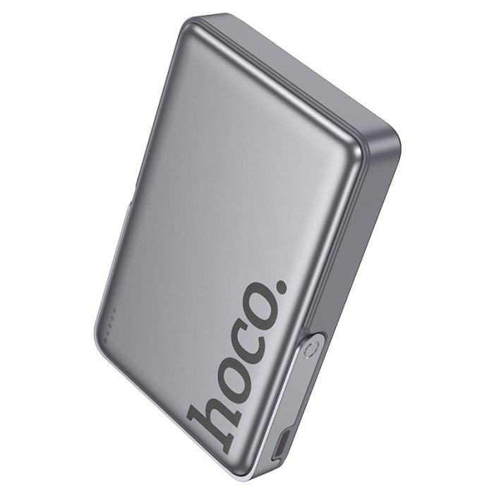 Батарея универсальная HOCO 10000mAh Sunlight PD/20W Magnetic with stand Metal Grey (Q36A / 714987) изображение 5