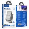 Батарея универсальная HOCO 10000mAh Sunlight PD/20W Magnetic with stand Metal Grey (Q36A / 714987) изображение 6