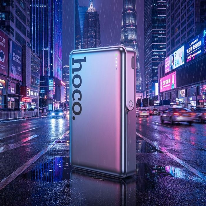 Батарея универсальная HOCO 10000mAh Sunlight PD/20W Magnetic with stand Metal Grey (Q36A / 714987) изображение 9