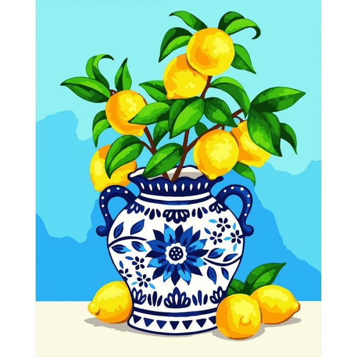 Картина по номерам Santi Лимонний букет 40х50 см (955753)