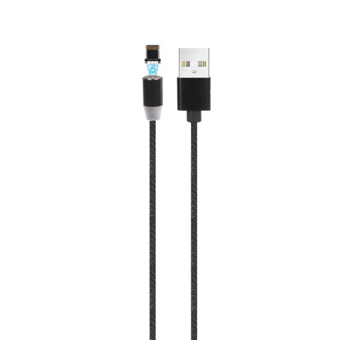 Дата кабель USB 2.0 AM to Lightning magnetic black Denmen (DN-D09L-BK) изображение 4
