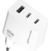 Зарядное устройство Grand-X GaN 2xUSB-C + 1xUSB 65W PD3.0 QC4.0 AFC SCP FCP white (CH-990W) изображение 4